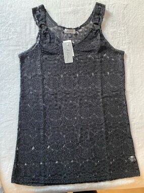 Black Crochet Swim Coverup